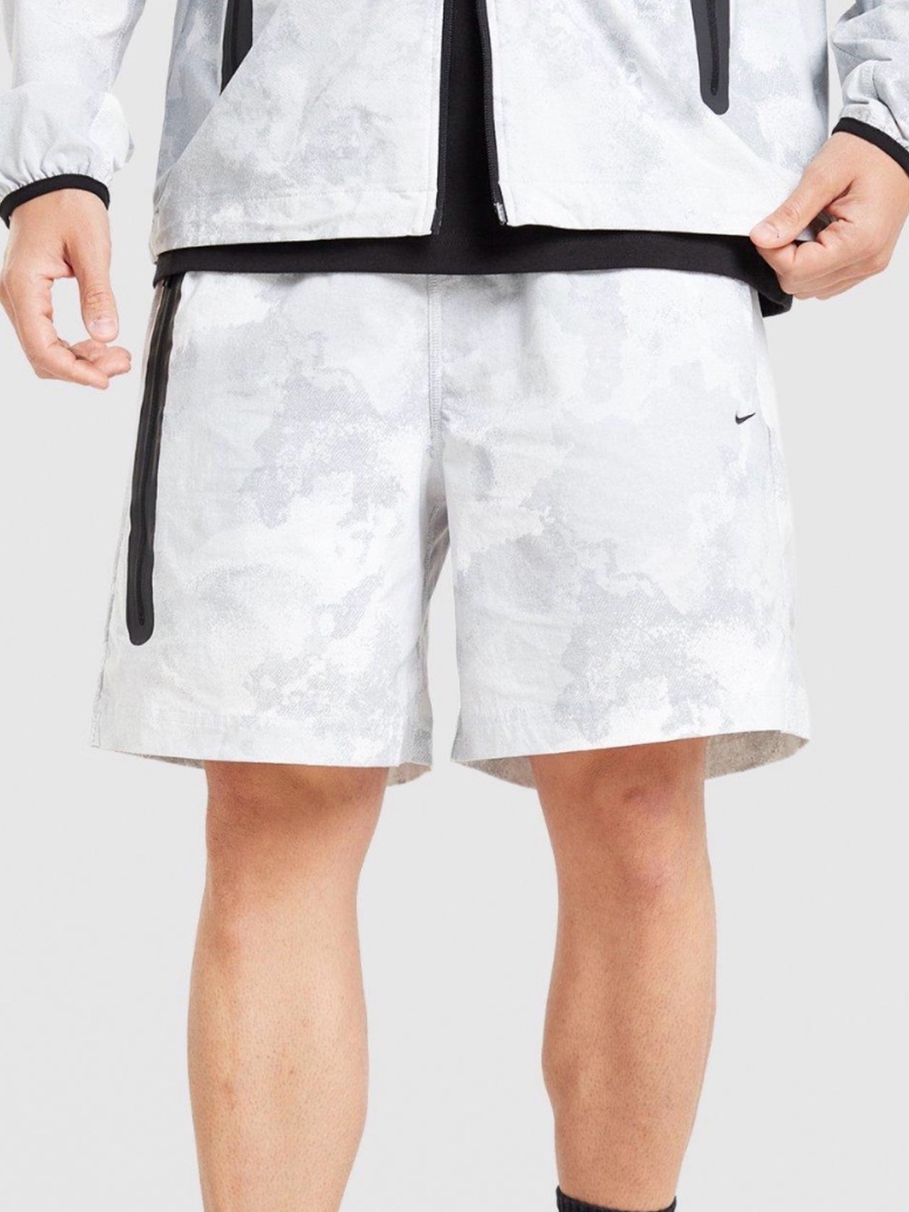 Nike White Gray Camo Performance Dri-Fit Shorts